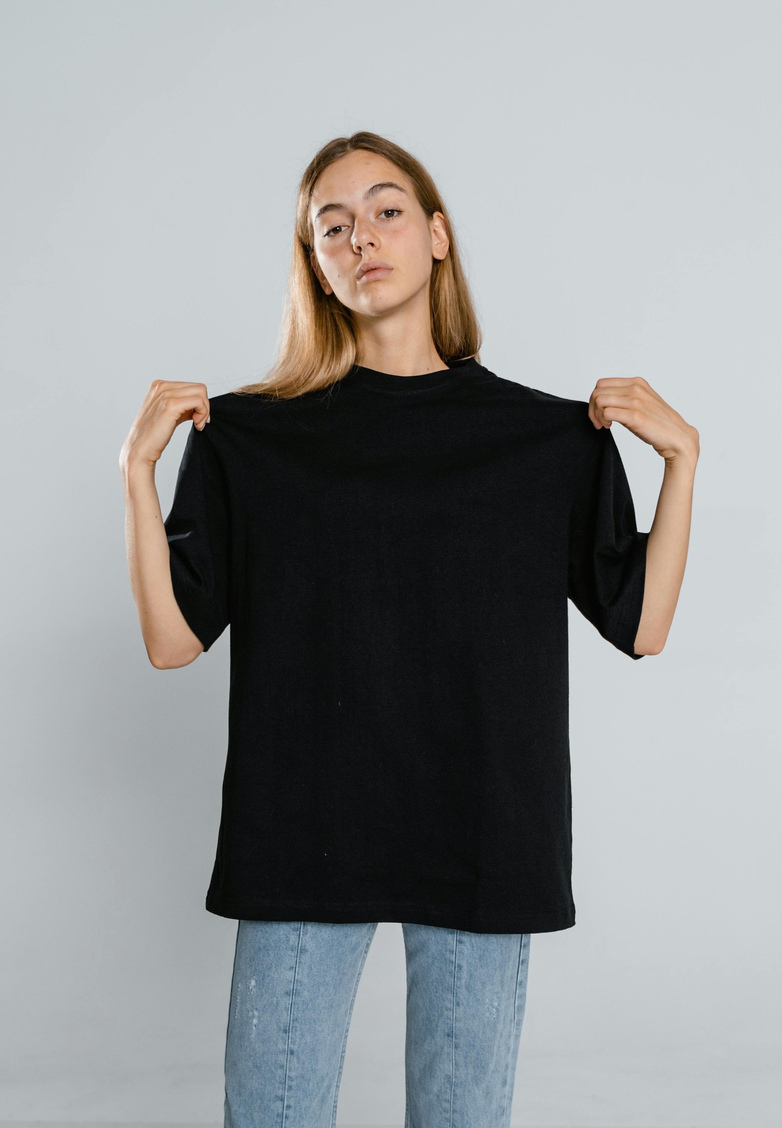 Oversized Plain Tee Black